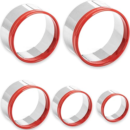 5 cortadores de galletas circulares redondos de 1.9 pulgadas, 2.3 pulgadas, 2.7 pulgadas, 3.5 pulgadas, 0.016in de grosor, acero inoxidable de grado