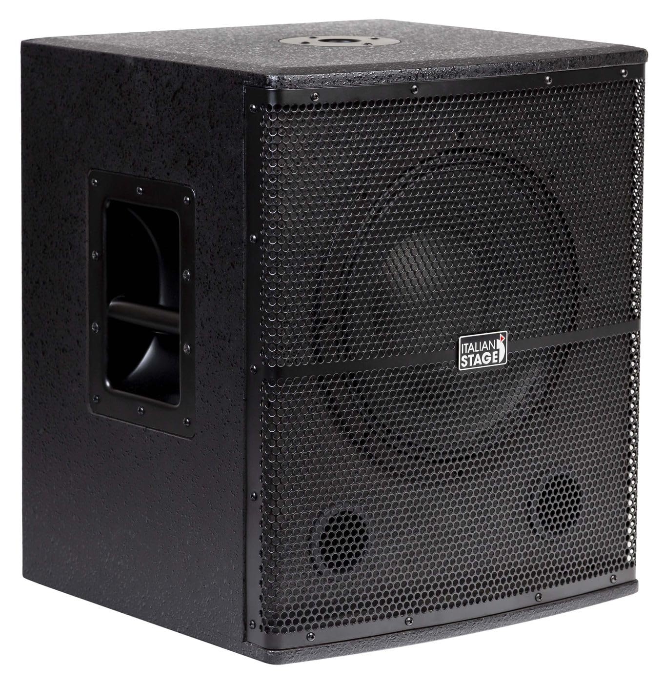 PROEL Italian Stage IS S112A - Subwoofer Attivo da 700w in classe AB con cono da 12" a 2 canali In Out, per locali feste spettacoli DJ, Nero
