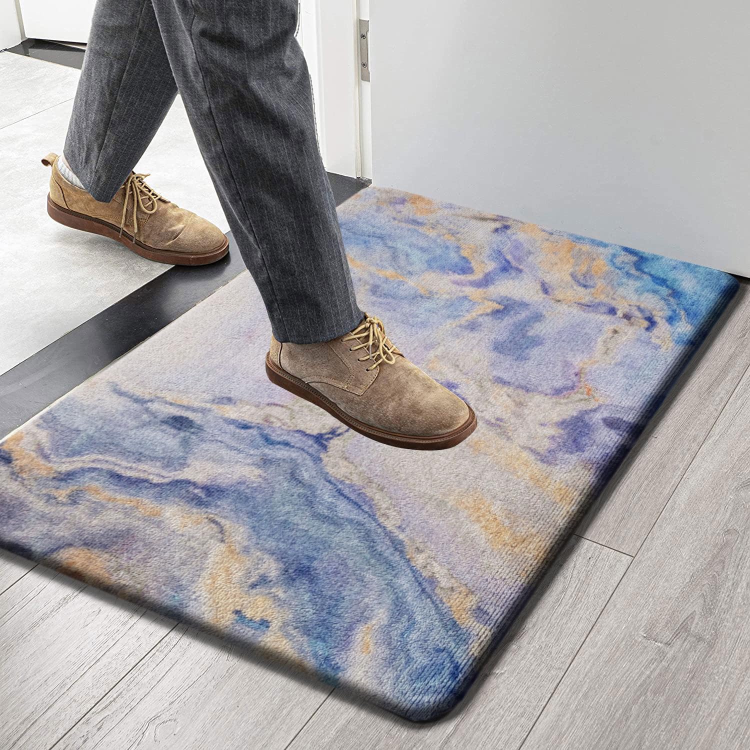 Luxe Home Cuba PVC Door Mats Loop Utillity Anti Fatigue - Navy Blue - Cushioned, Non Slip, Washable - Indoor Outdoor Mats for Home, Kitchen, Garage More (45x75 cm) (B0D4MDXCJW) Amazon Price History, Amazon Price Tracker
