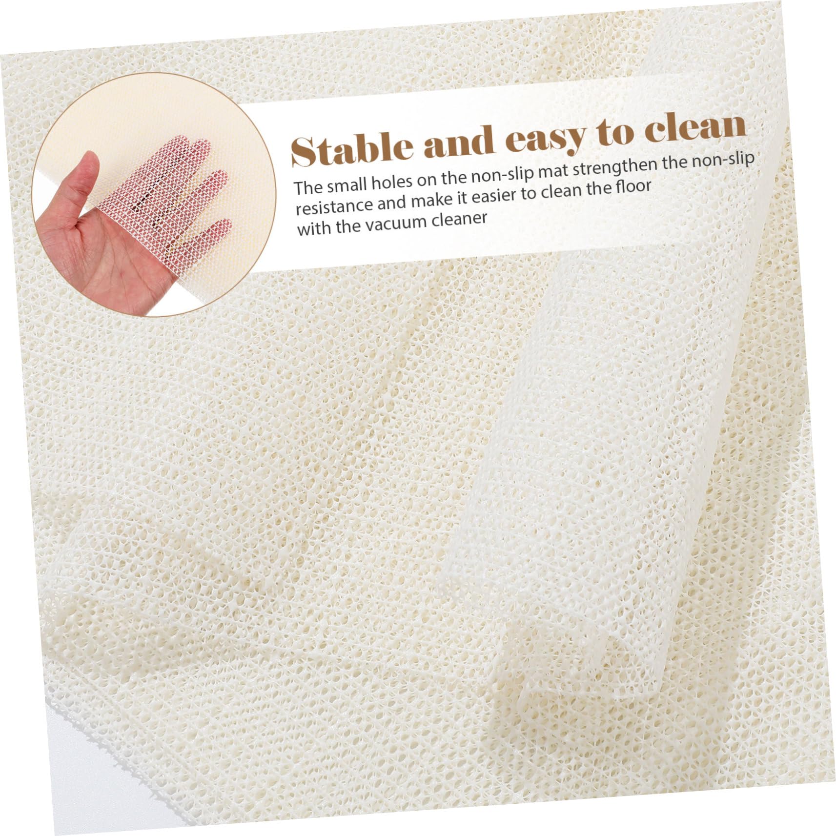 Tapis Antidérapant en PVC pour Protection de Sol 200x300cm Installation Facile Évite Le Glissement pour Tapis et Parquet
