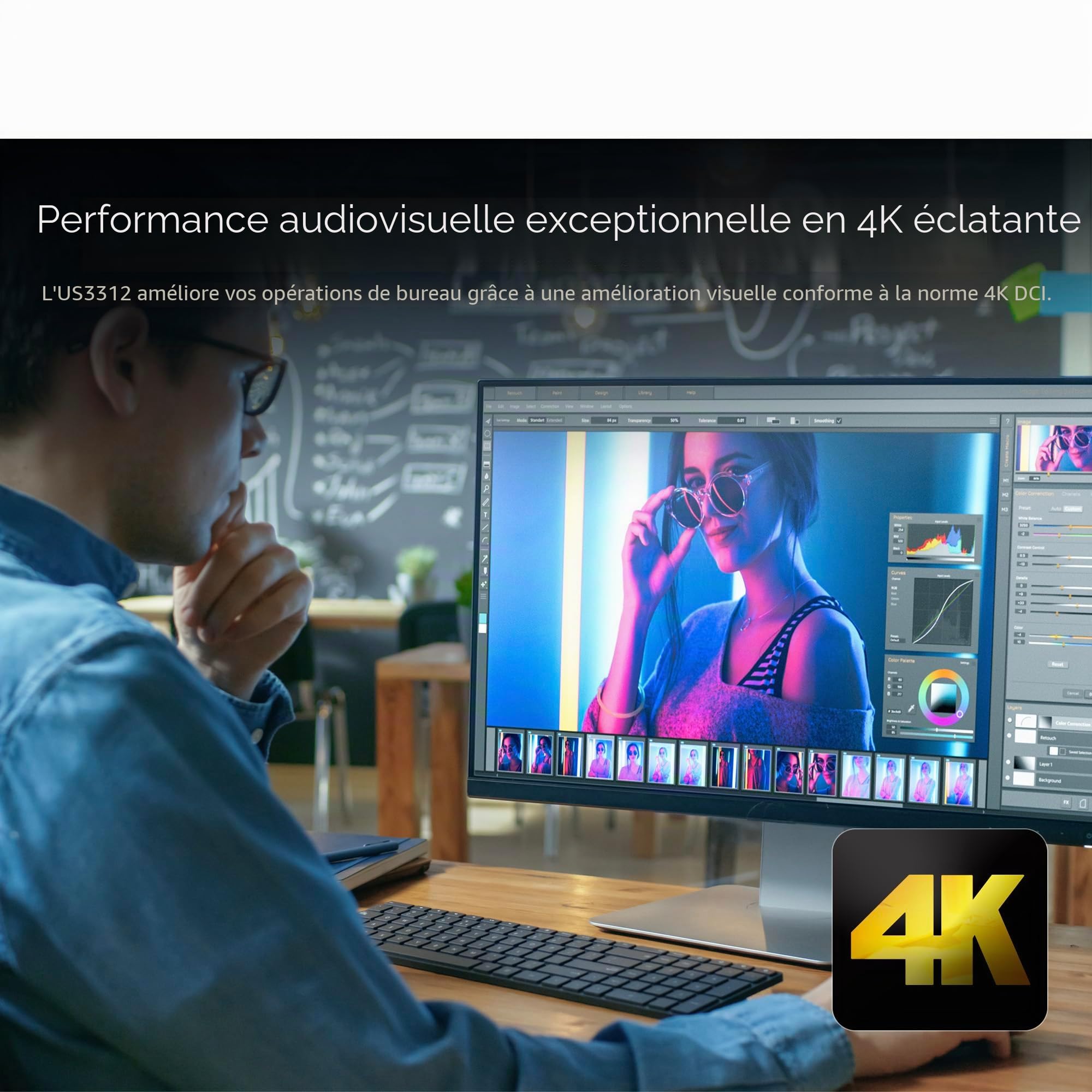 ATEN US3312 Commutateur KVM 2 ports USB-C 4K DisplayPort
