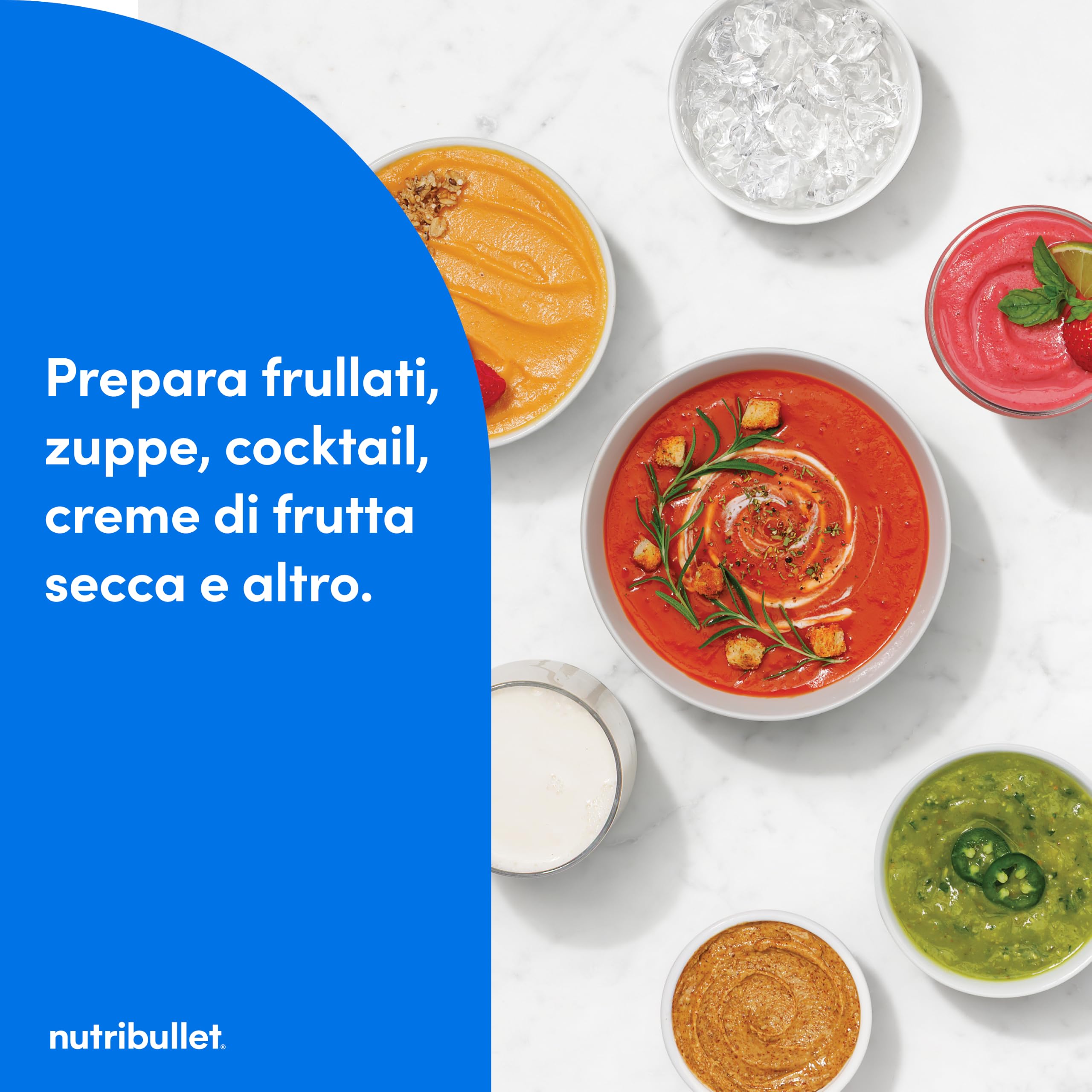 nutribullet Power Core™ Blender – Frullatore con Caraffa XL 2,1L, Blender per Smoothie e Ghiaccio Tritato, 3 Velocità + Pulse, Programma Smoothie Automatico, Mixer Cucina, 1200W, Nero (NBF430MB)