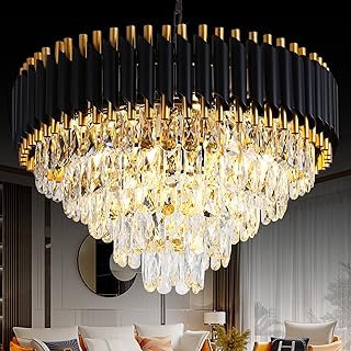 Gold Crystal Chandelier Contemporary, 24