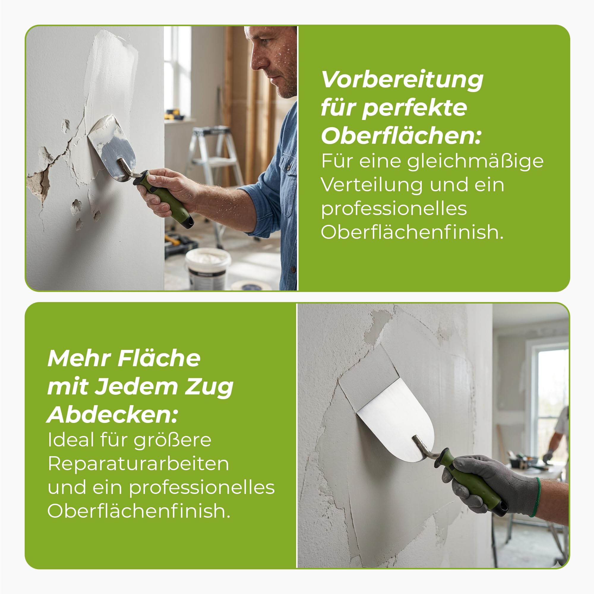 Colorus Profi Maurerkellen Set - Maurer Werkzeug 7 tlg rostfrei Edelstahl | Putzkelle Maurerkellen Set | Maurerwerkzeug Maurerkelle Gipserspachtel Gipserkellen Verputzer Werkzeug Set Maurer