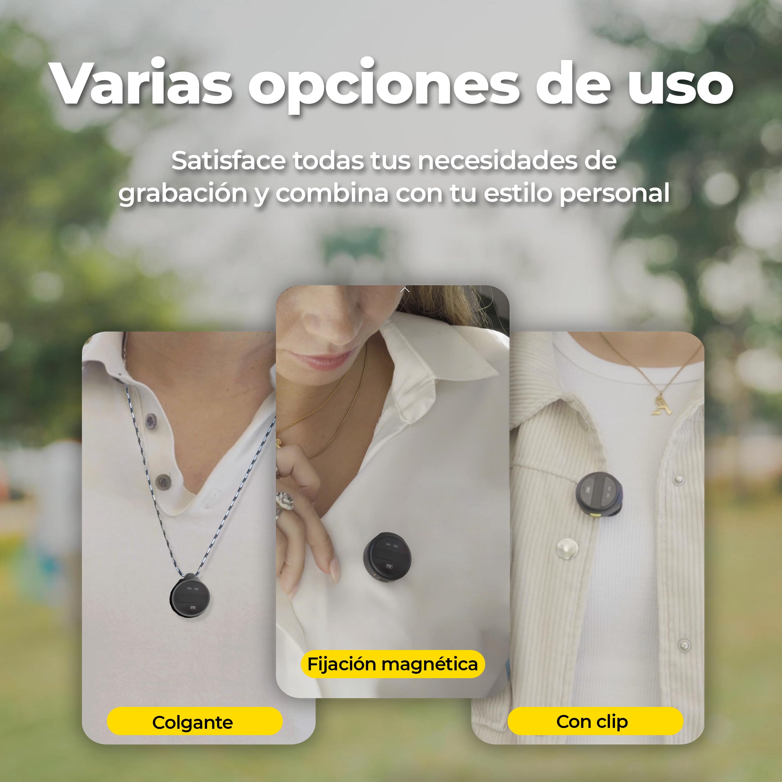 ICOVERI Microfono inalambrico iPhone, Micrófono de Solapa para Movil,Clip Magnético, Cancelación Ruido, Lavalier Grabación de vídeo. (2 Microfonos inalambricos para iPhone y USB-c)