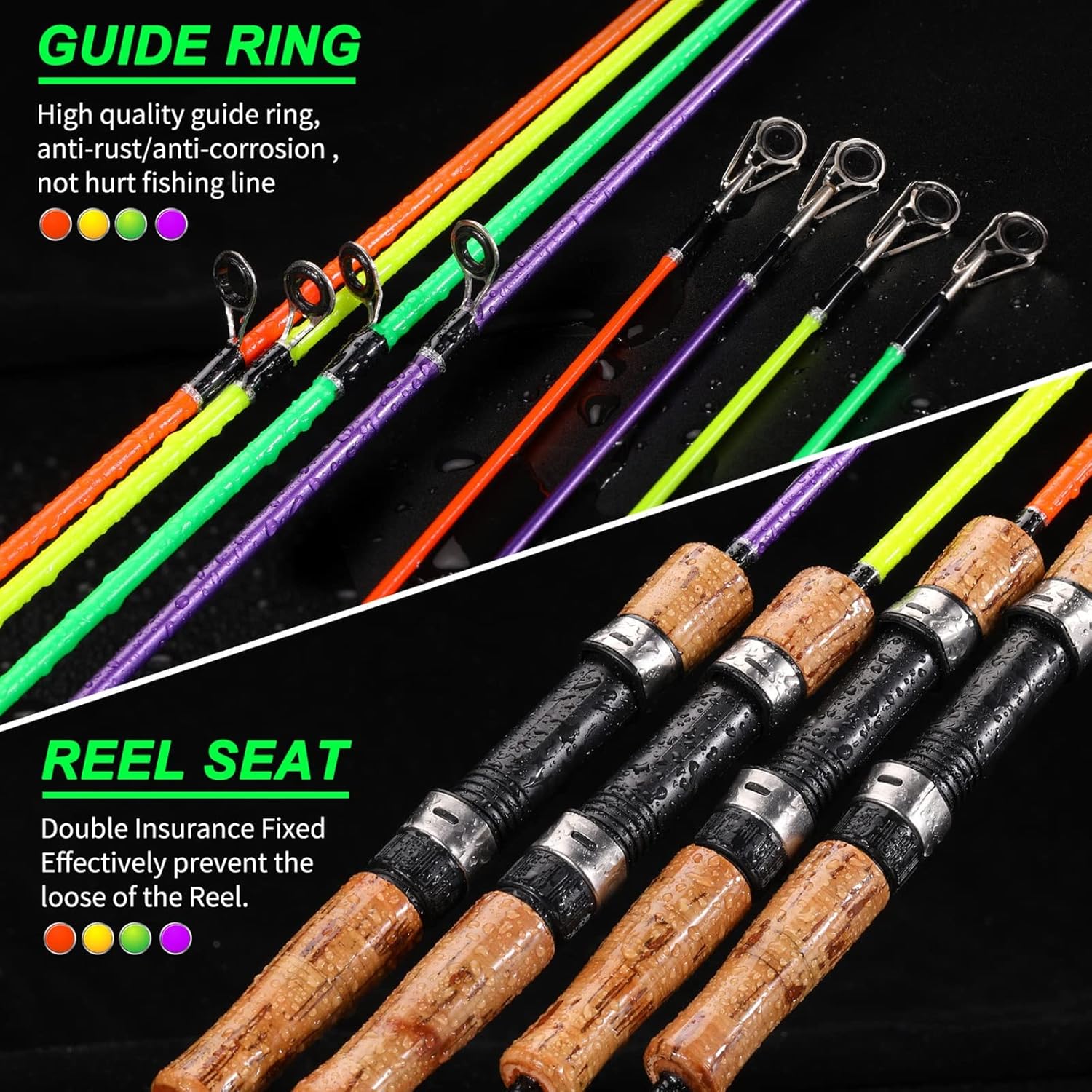Telescopic Fishing Rod Lure Fishing Rod 1.2m Resin Rod 2 Piece Spinning Rod 5kg Max Resistance for Freshwater Leisure Fishing Rod Fishing Rod Portable
