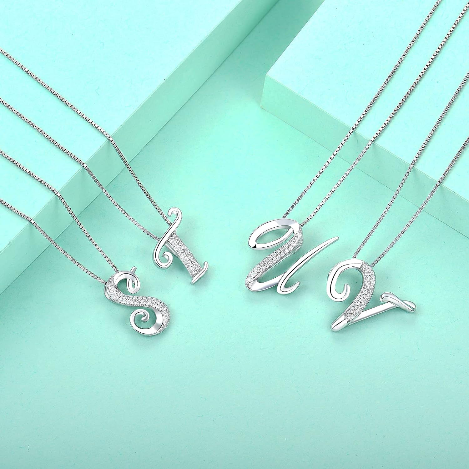 STARCHENIE Initial Necklace for Women 925 Sterling Silver Letter A-Z Pendant 26 Alphabet Jewelry - Image 4