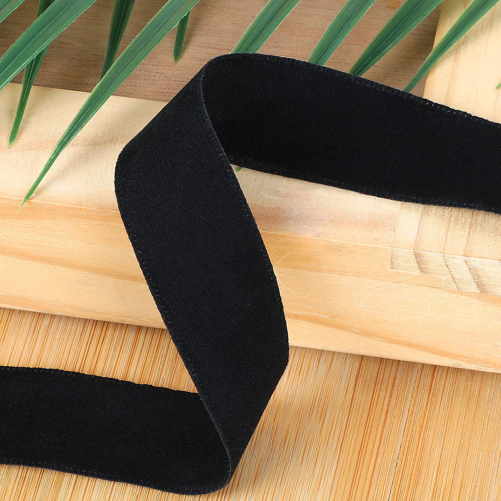 Amazon.co.jp: FINGOOO リボン ベロア 両面 幅25mm 黒 可愛い 滑らか