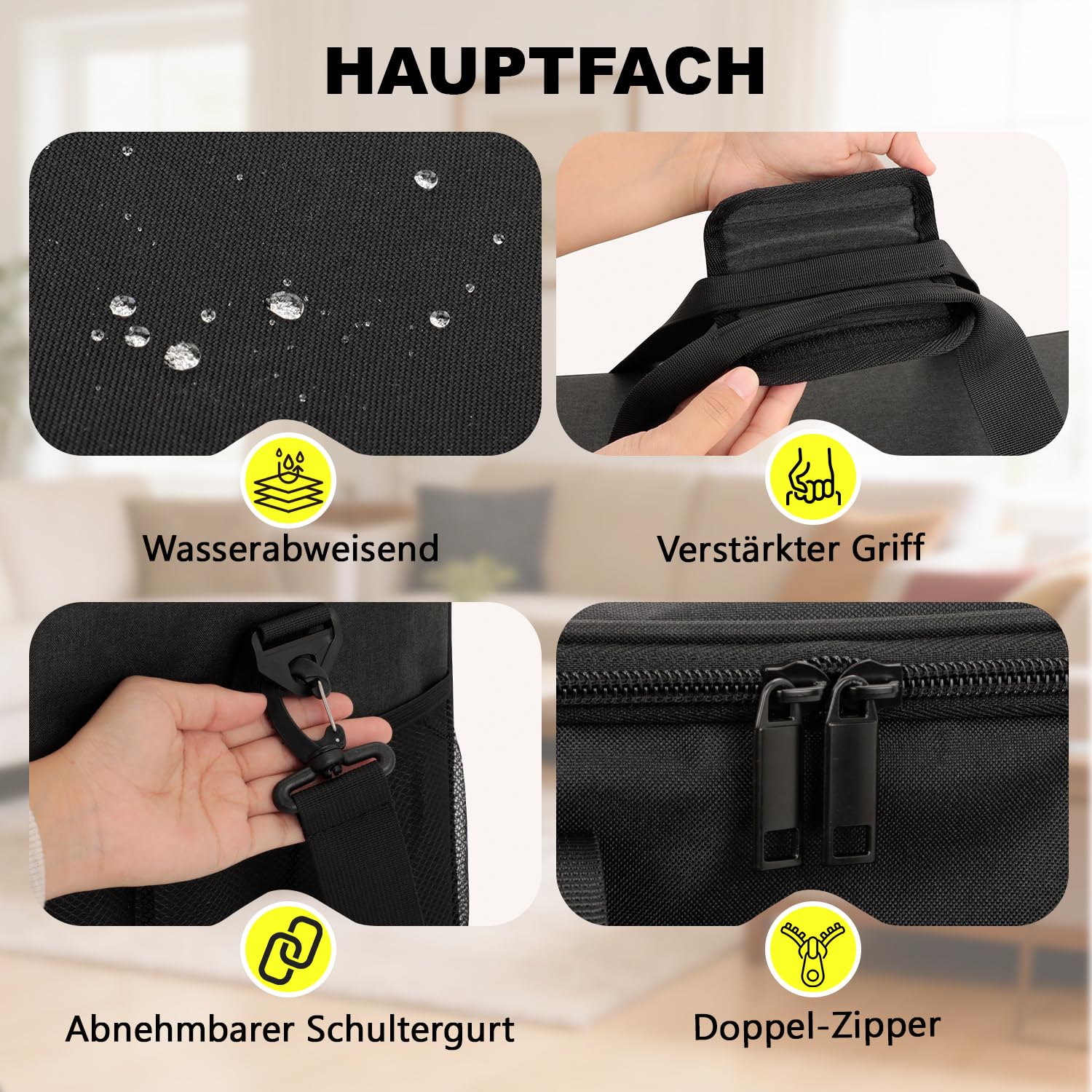 Bolsa de almacenamiento compatible con Dupray Neat & Neat Plus limpiador a vapor, bolsa de transporte para accesorios, gran capacidad con compartimentos, organizador para hogar y exterior, solo bolsa