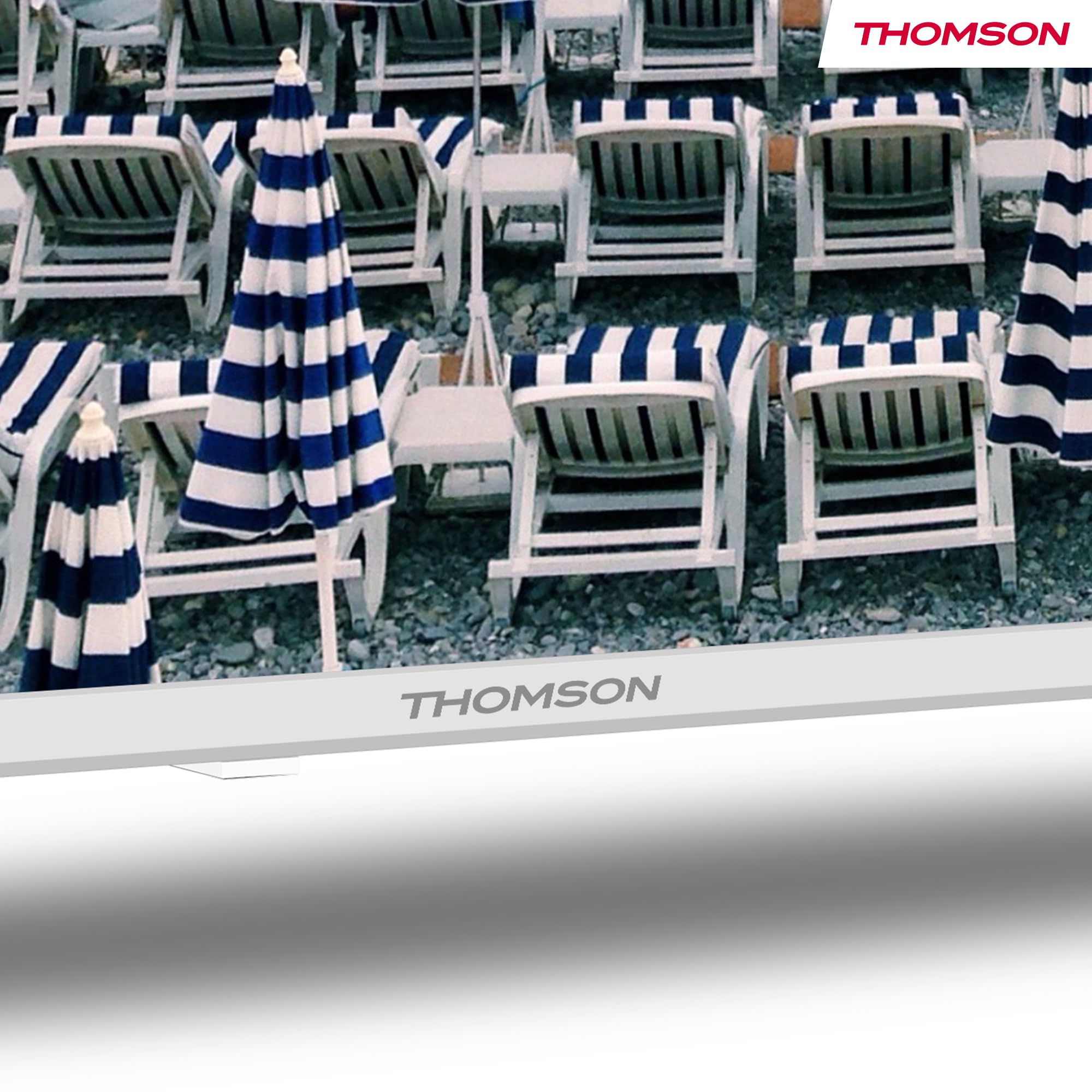 THOMSON 32 Pouces (80 cm) LED HD Blanc Easy TV – Non Smart – Hotel Mode, USB, HDMI, Triple-Tuner (Câble/Satellite/Antenne), CI+, A+ Panneau – 32HD2S13W