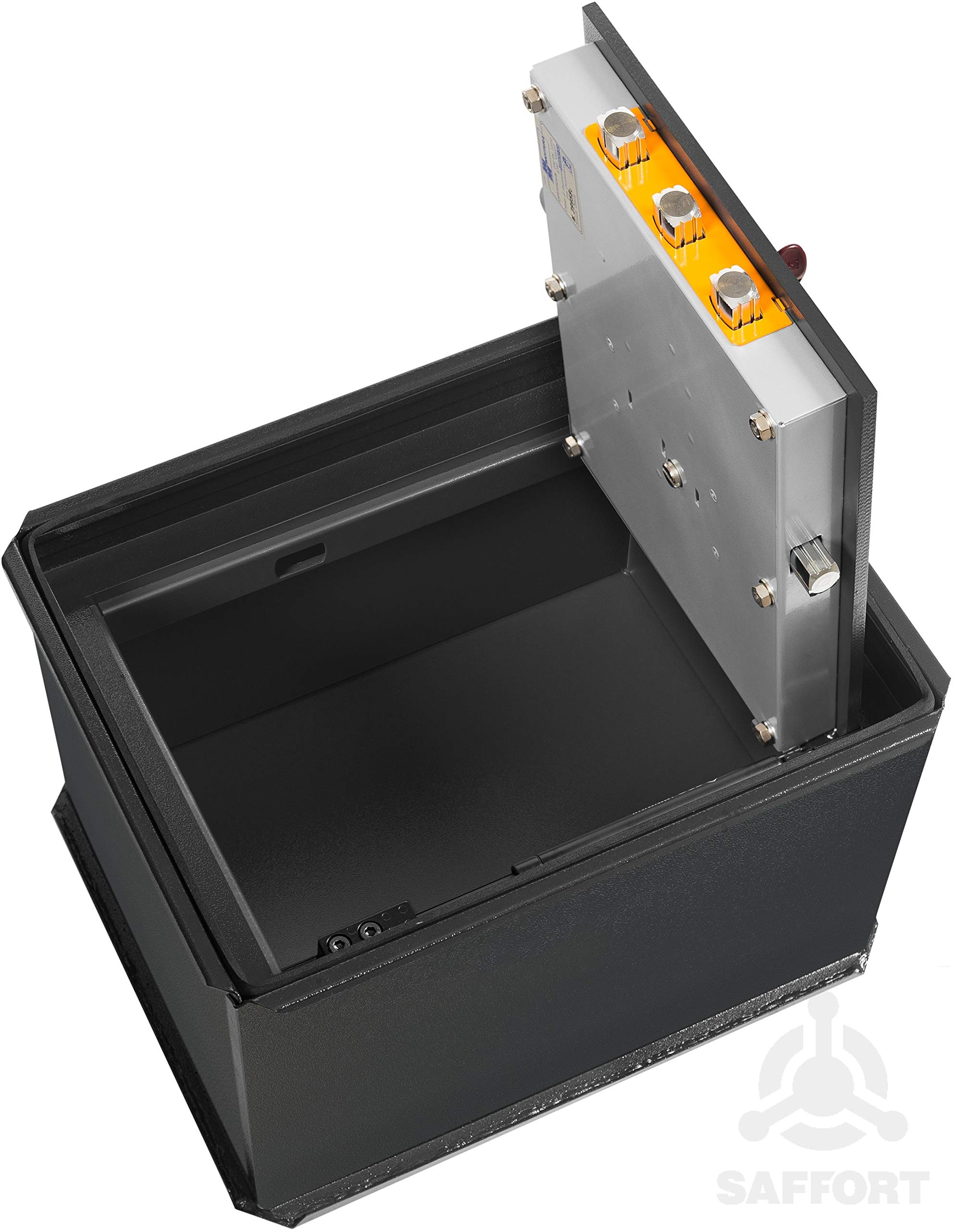 Cassaforte Da Pavimento Brihard 13.5L - Per Documenti A4, Serratura Chiave, 18x42x26cm - Foto 3