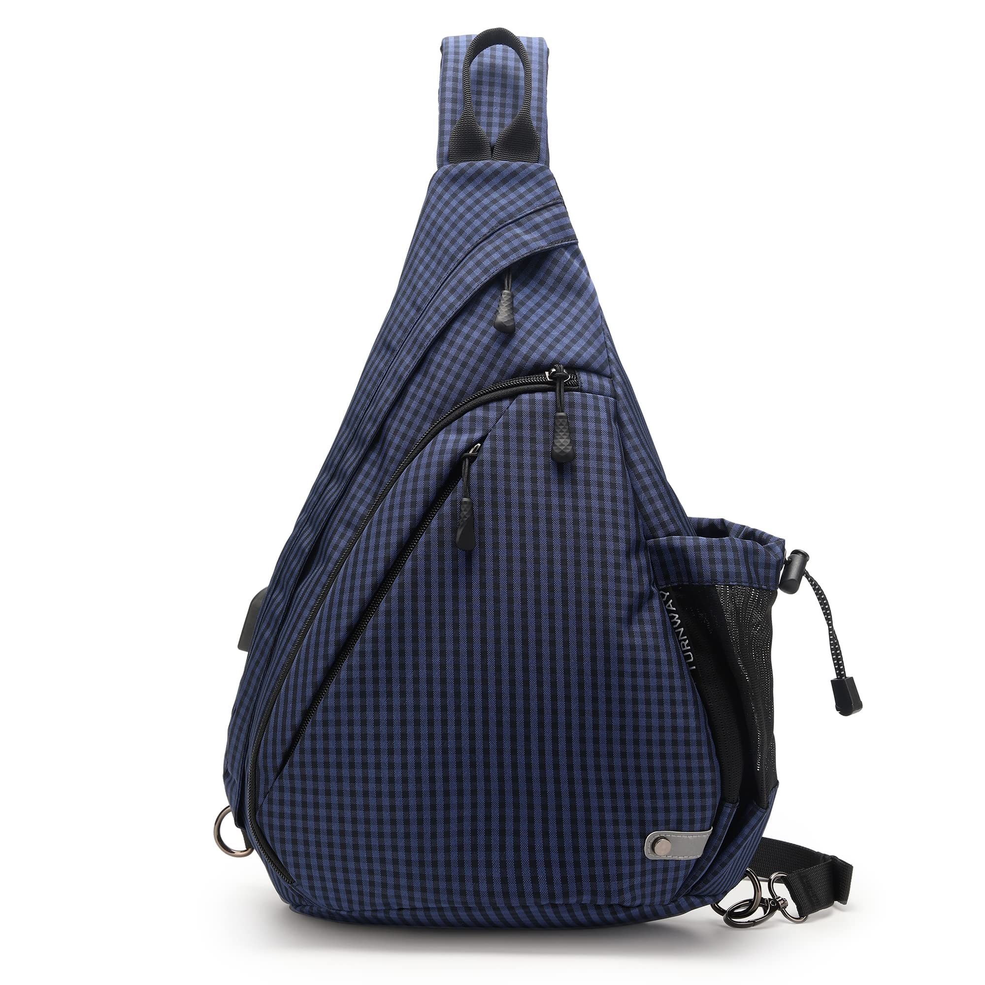 TurnWay Water-Proof Sling bag/Crossbody Backpack/Shoulder Bag with USB Charging Port for Travel, Hiking, Cycling, Camping