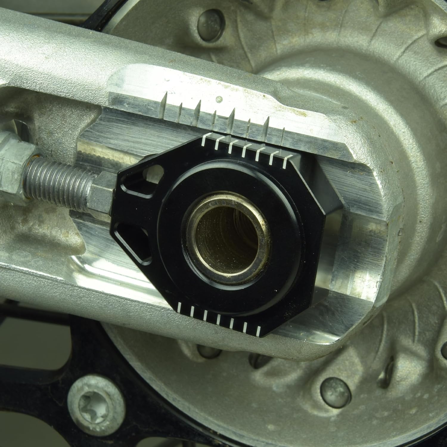 SCAR Axle Blocks Chain Adjuster Compatible with KTM 125 250 300 350 450 501 SX SXF XCF HUSQVARNA TC FC TE FE TX FX GASGAS MC MCF EC ECF EX EXF 23-26 - Black