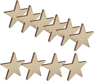Wooden Star for Crafts 2 Inch,Unfinished Wood Star Cutouts 103 Pieces,3/16 Inch Thick Blank Wooden Star for Flag Crafting