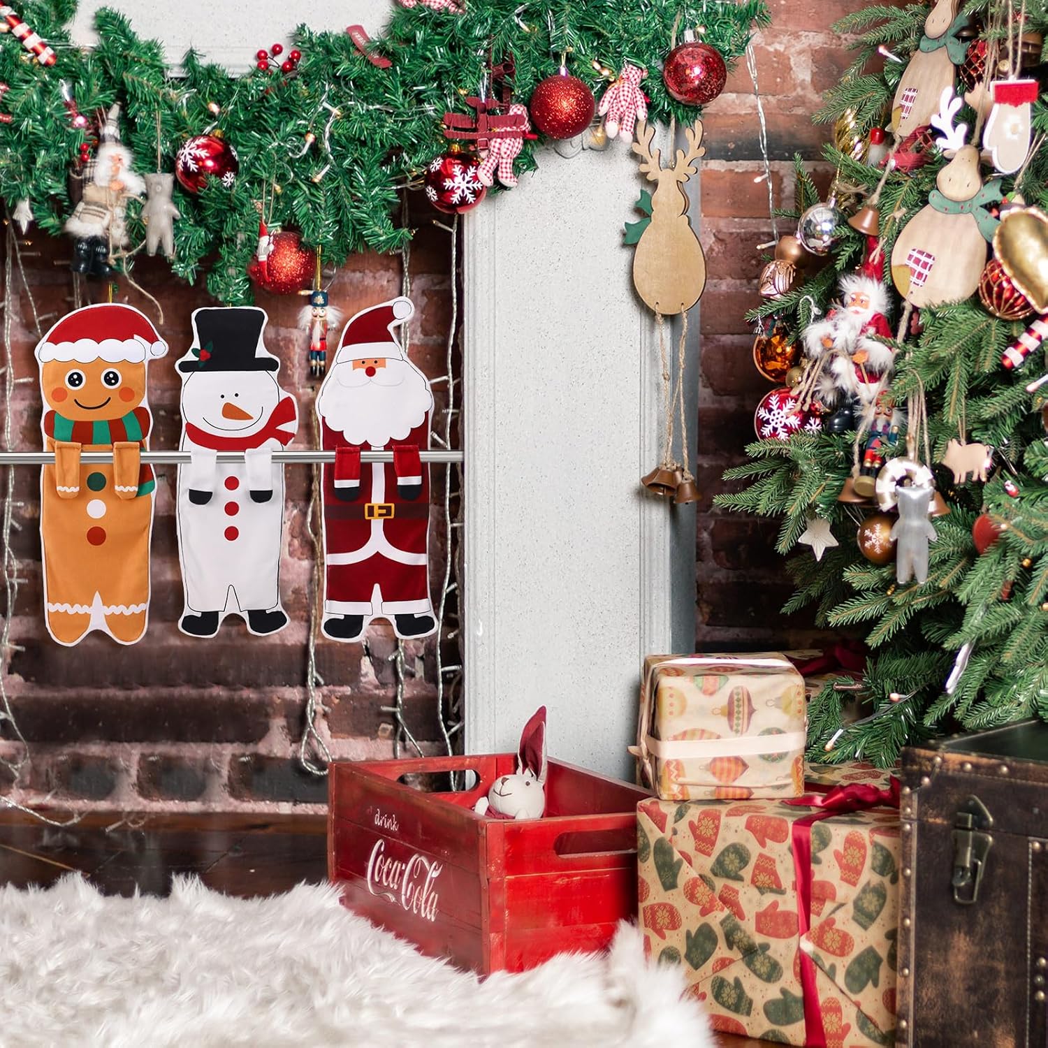 Newwiee 3 Pcs Funny Christmas Hand Towels for Bathroom Gingerbread Man Santa Snowman Decorative Hanging Towels Merry Christmas Soft Absorbent Washcloth for Kitchen Holiday Xmas Winter Home Party Decor - Image 4