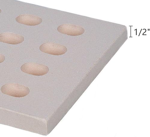 Miniatura 3 de GasSaf - Recambio de ladrillo de cerámica para barbacoas Galore Grand Turbo, Grand Hall, Membres Mark Grills, 4 paquetes de placas térmicas de