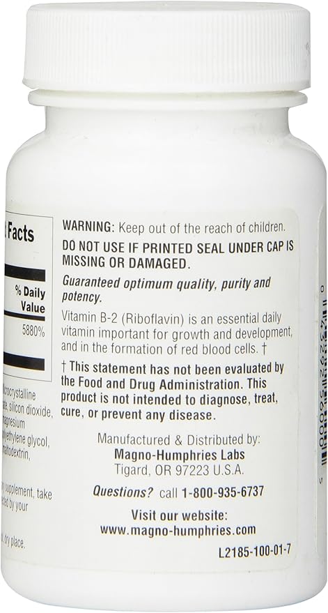 Optimum Vitamin B-2 Tabletas 100 mg 100 unidades miniatura 2