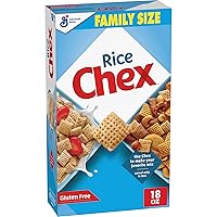 Vista 1 de Rice Chex - Cereal de desayuno sin gluten, ingrediente casero Chex Mix, tamaño familiar, 18 onzas