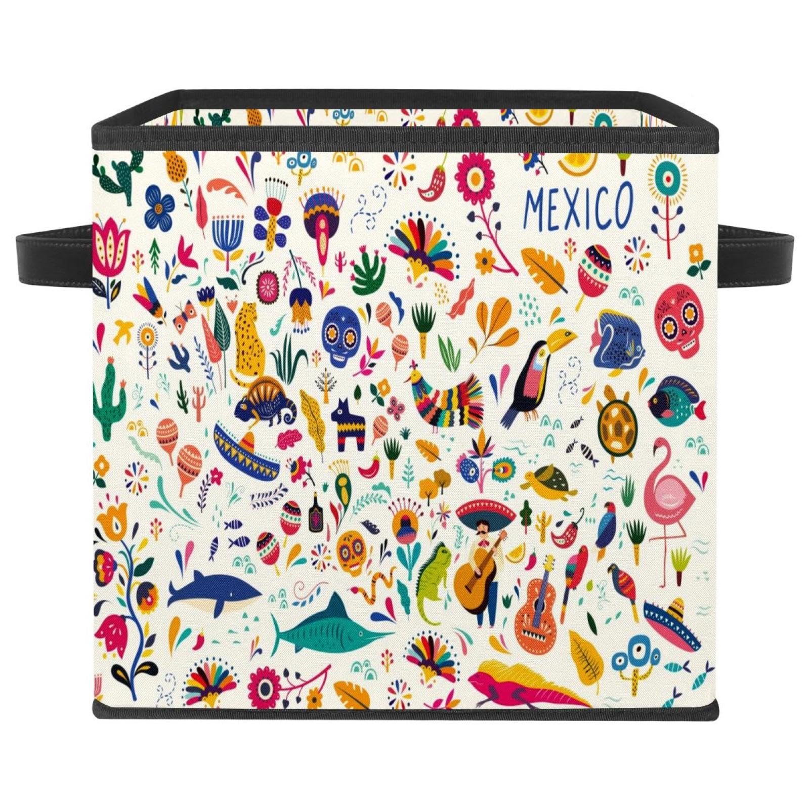Boîte de rangement pliable en tissu pour ordonner la chambre et les jouets