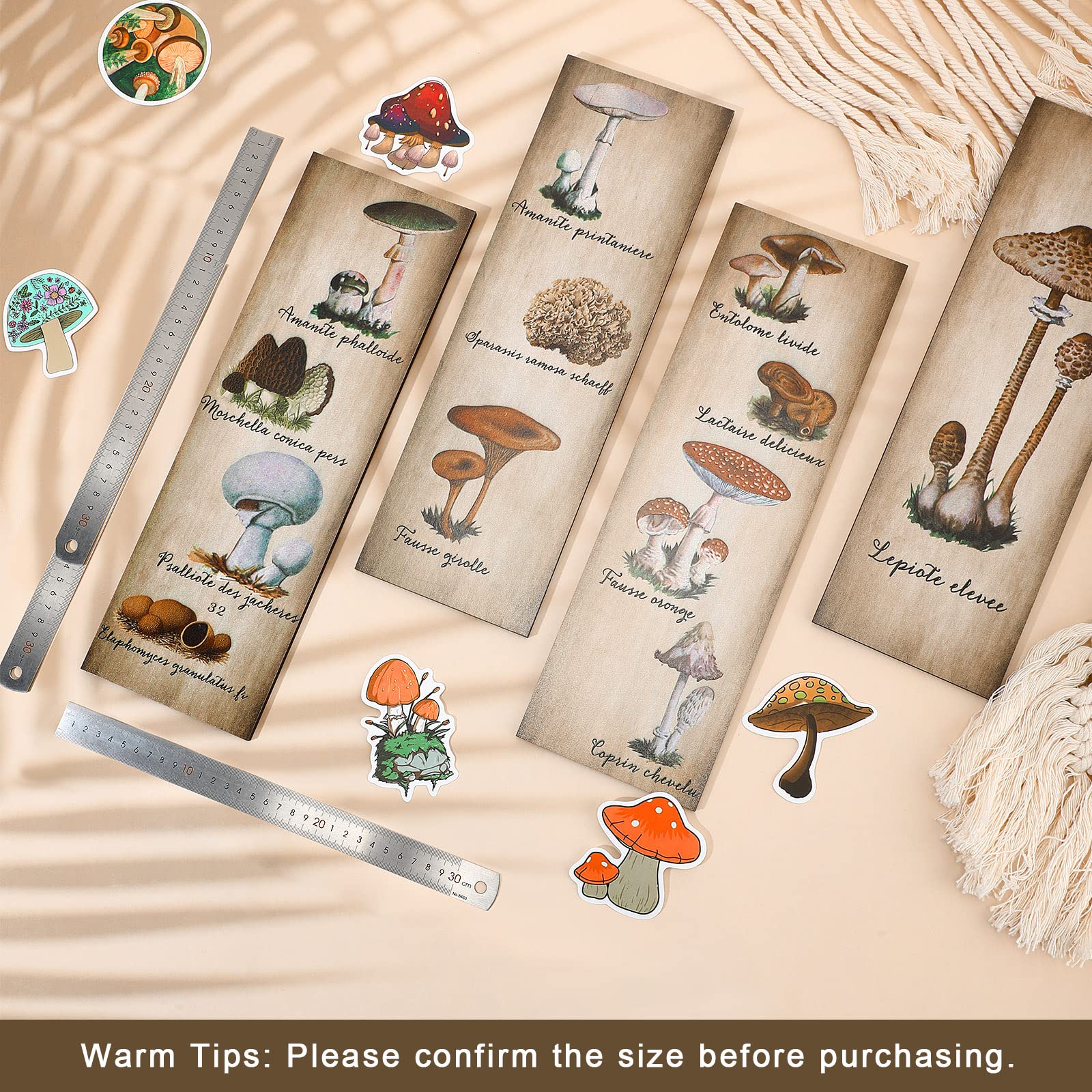 Amazon.com: Yookeer 4 Pcs Vintage Mushroom Wall Decor Art Wooden