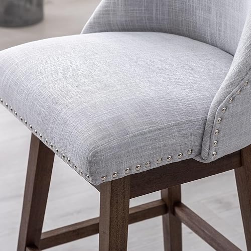 Miniatura 7 de chairus Juego de 2 sillas de bar de altura de mostrador, taburetes de bar giratorios modernos de mediados de siglo de 27 pulgadas con patas de