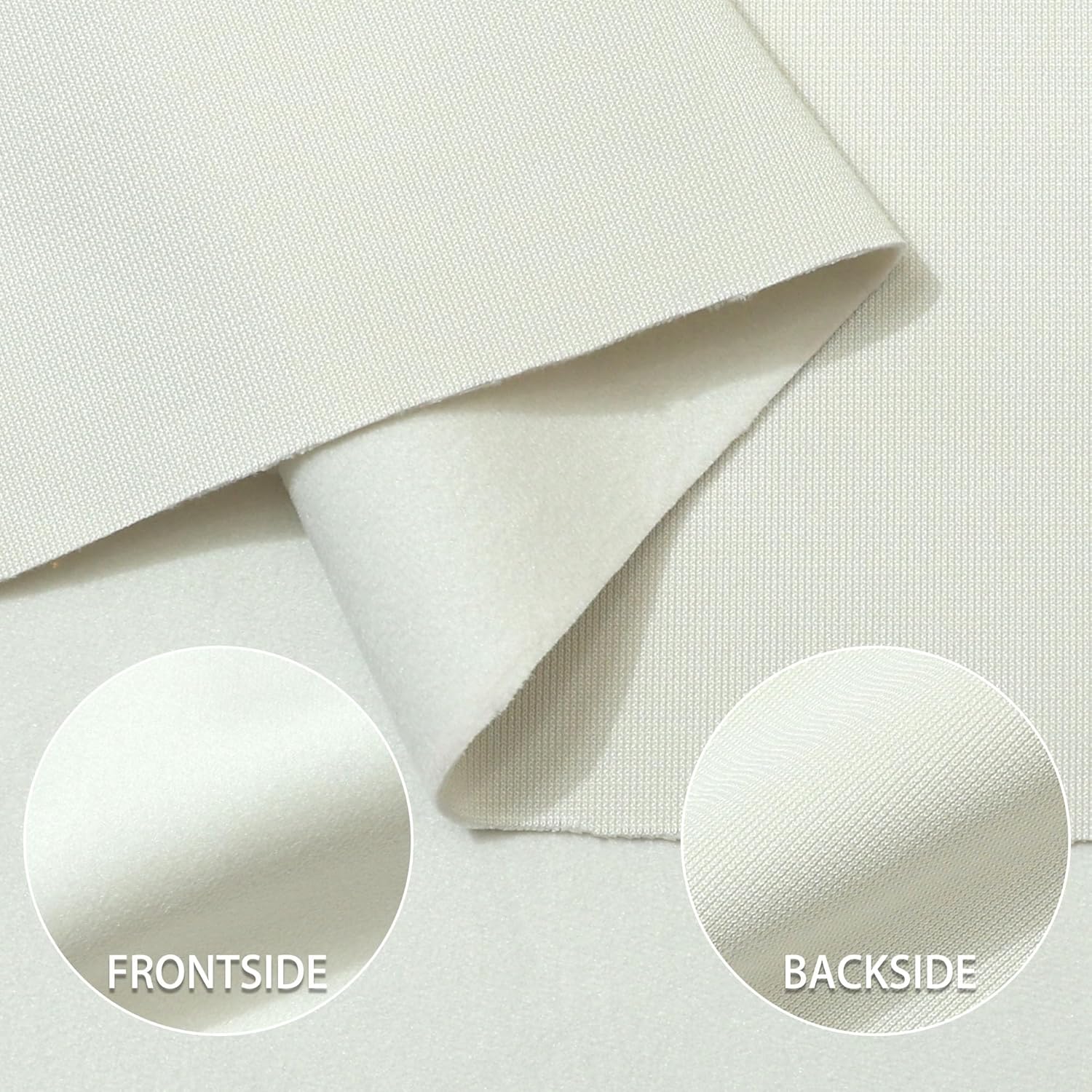 Velvet Upholstery Fabric - Luxurious, Soft for Home Décor, Sofa, Chair, Cushion Projects (Off-White, 2 Yard)
