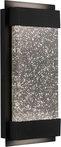 Artika GB390L HDBL Essence Bubble Glow Box LED Porche Sconce Cilindro, 6 pulgadas, moderno montaje en pared resistente a la intemperie, luz al aire