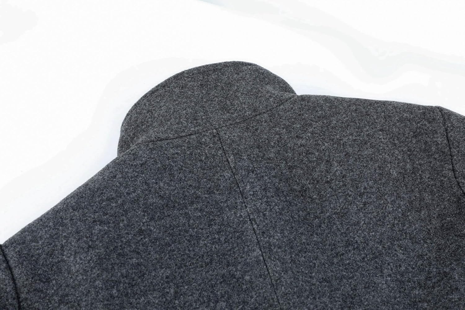 CHARTOU Women's Casual Thicken Wool Blend Stand Collar Single Breasted Pea Coat - Image 4