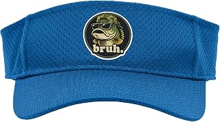 Bruh Fishing Camo Bass Fish Funny Boys Kids Teens Camouflage Sport Sun Visor