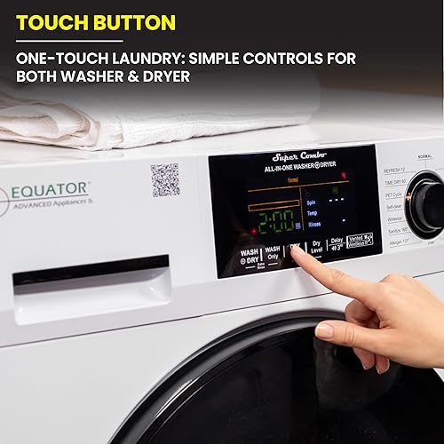 Miniatura 9 de Lavadora secadora todo en uno Equator VENTED-DRY 30% más rápido que el condensado 15lb 110V en blanco