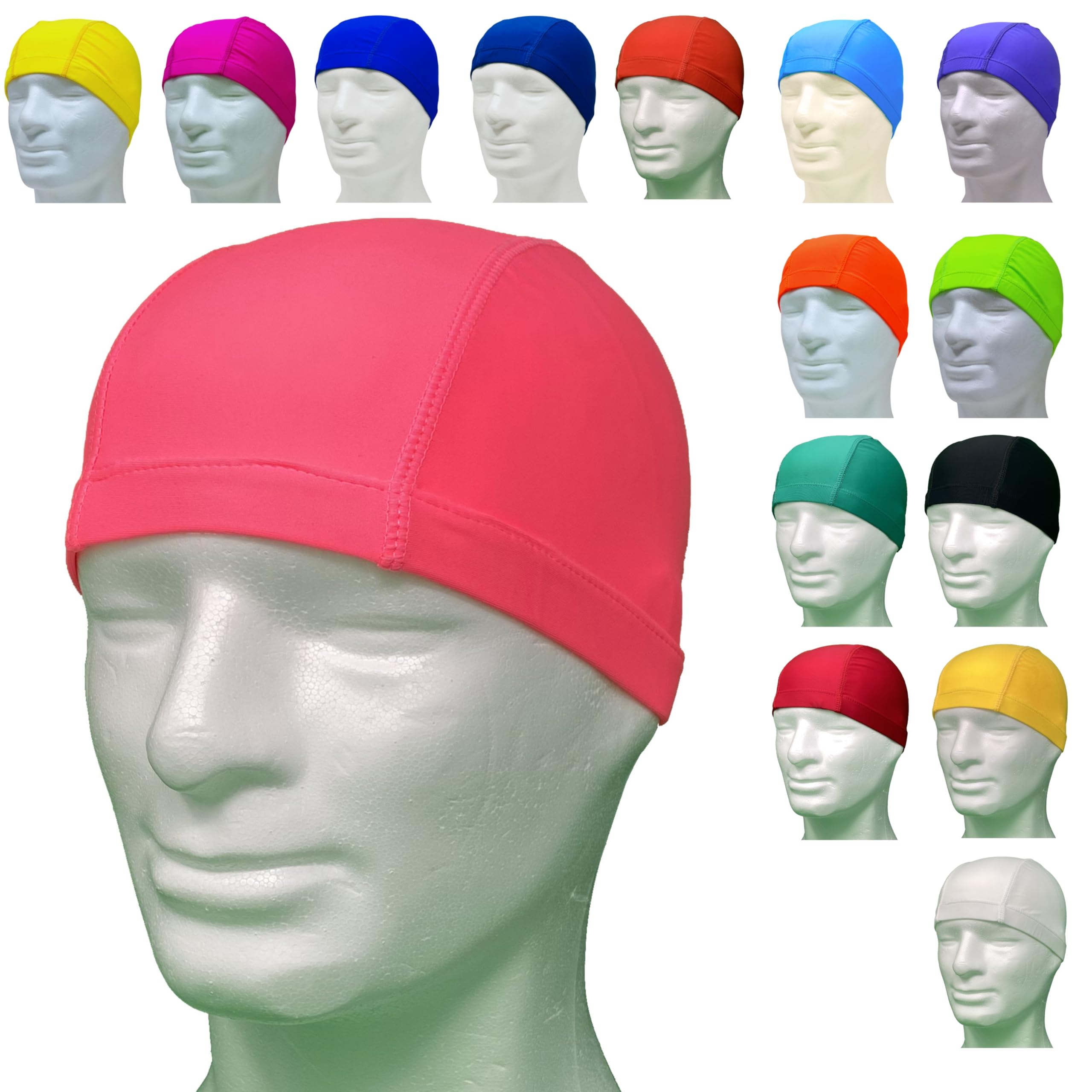 Professional Swimming Headphones in Hypoallergenic Lycra – Latex Free – Swimming Cap for Swimming Pool Lycra Unisex