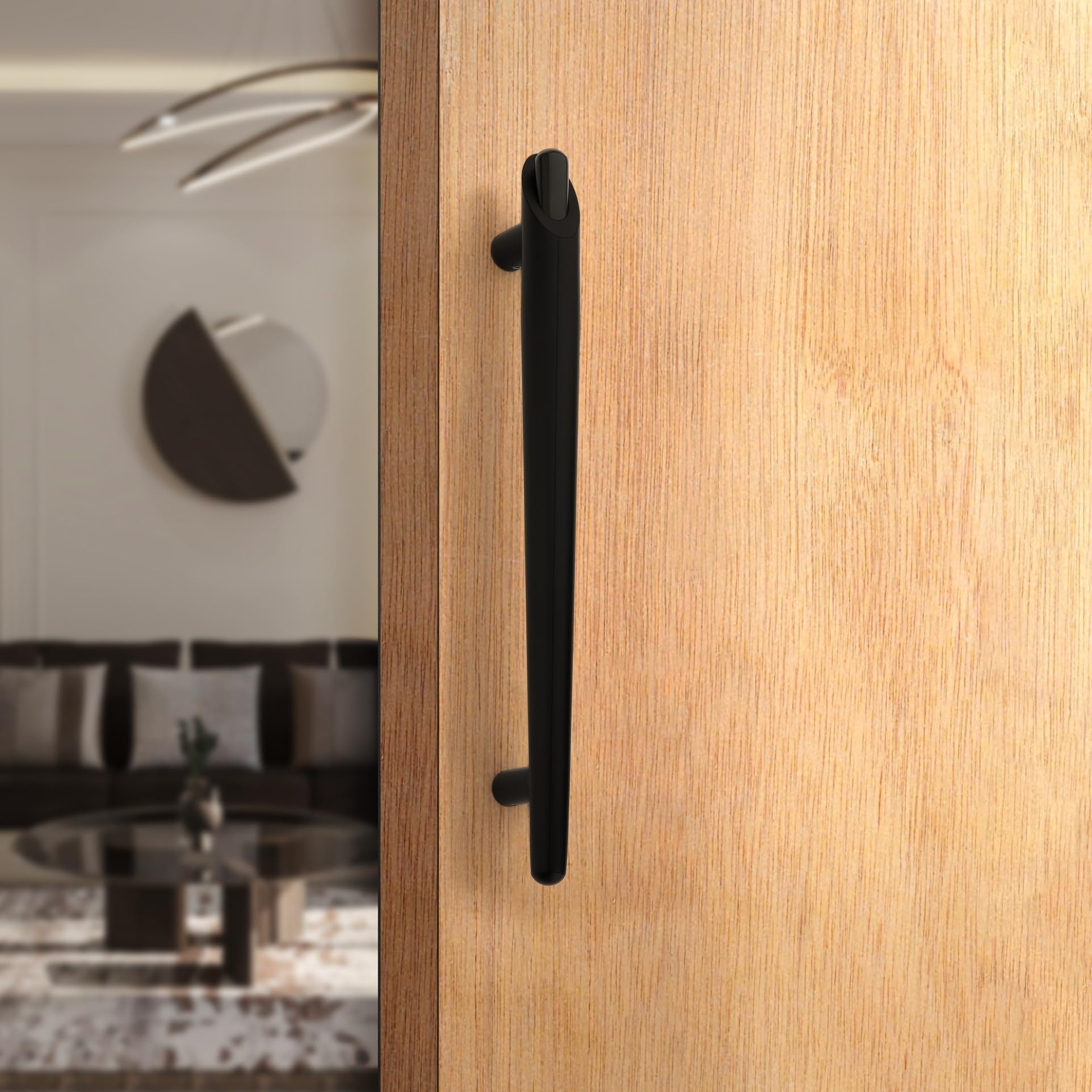 HARMONUS 24 inch Door Handles for Main Door/Glass Door Pull Handle/Door Hardware Stainless Steel Pipe and Brass Base (24 inches,Finish Z.Black - PVD Black) - Pack of 1,HS-1205-ZBLACKPVDBLA-450MM (B0D8GV6GZ6) Amazon Price History, Amazon Price Tracker
