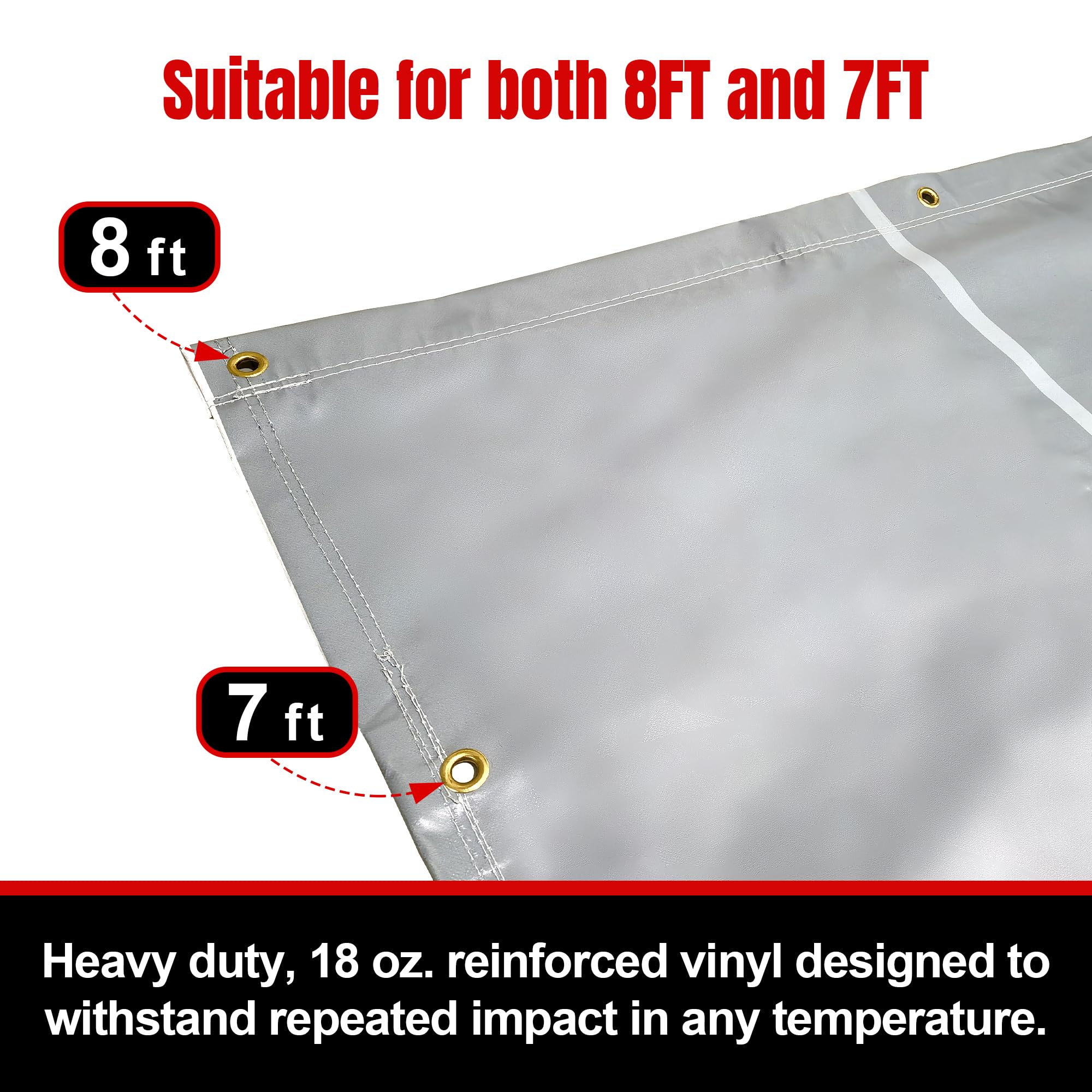 EALER HTST80 7FT/8FT x 16FT in 1 - Heavy Duty Hockey Shooting Tarp - Goal Practice Target -Built-in Shooter Tutor – Great Hockey Net Replacement - Garage & Wall Protection