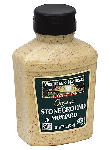 Westbrae Natural Orgánica Piedra Mostaza, 8 Oz (Paquete de 12)