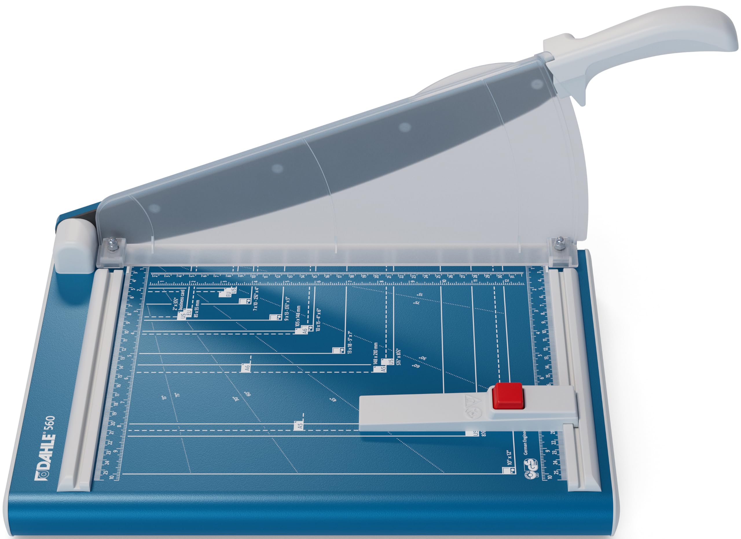 Dahle Cisaille 560 (Capacité de Coupe jusqu'à 25 Feuilles, DIN A4, 340mm de Coupe, Lame Affûtée, Pression Manuelle) Bleu