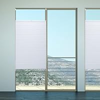 Rulou plisat Relaxdays fără găurire, 60x130 cm, alb, sistem de prindere Klemmfix, jaluzea semitransparentă pentru fereastră 5