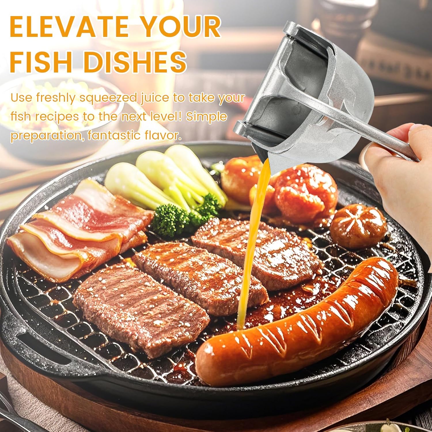 Manual Stainless Steel Hand Juicer Fruit Press Hand Juicer Manual Citrus Juicer Stainless Steel for Lemons, Pomegranate, Orange image 5