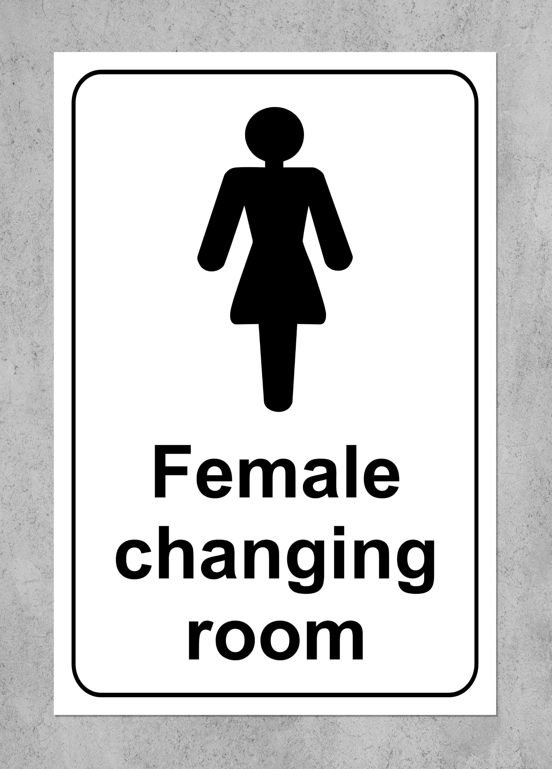 Female changing room Sign - Self adhesive sticker (300mm x 200mm)