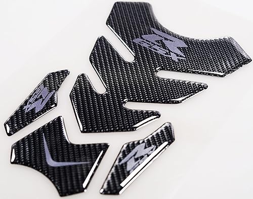 Miniatura 3 de Tapa de gas de fibra de carbono real, almohadilla de tanque, extremo frontal superior de triple árbol, calcomanías de abrazadera superior,