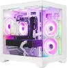 PC Gamer King White - AMD Ryzen 5 5600 de 6 núcleos a 3.5 GHz - AMD Radeon 6600M 8GB - 16GB DDR4 3200MHz RAM - SSD PCIe 1TB - 5 ventiladores RGB con software - WiFi y Bluetooth - Windows 11 1