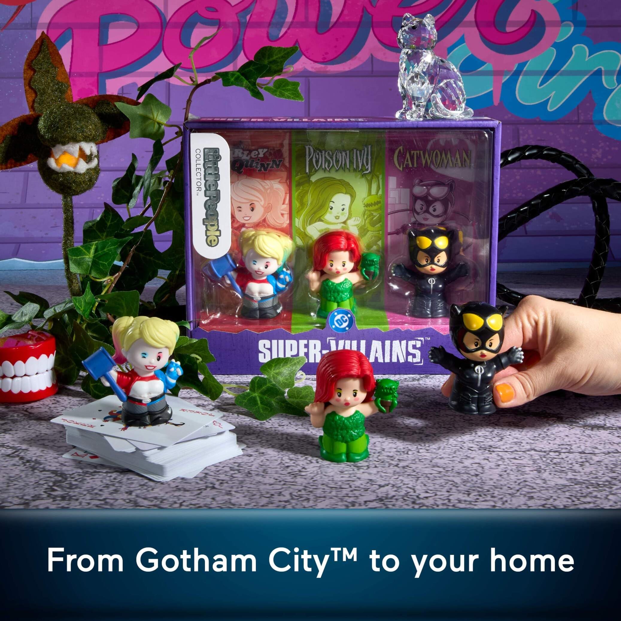 Little People Collector DC Super-Villains Special Edition Set for Comic Book Fans 3 Figures in a Display Package, JKR80 - Image 3