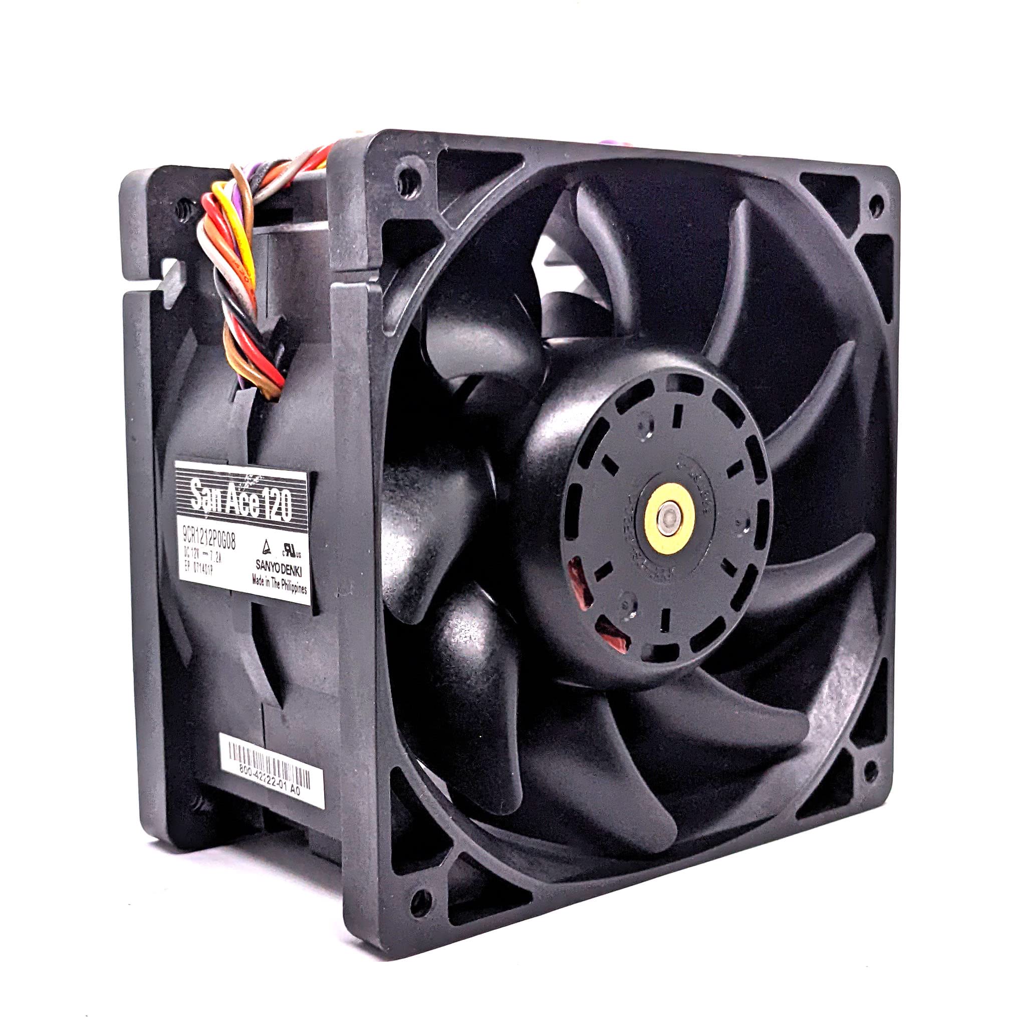 9CR1212P0G08 Size 120x120x76mm DC12V 7.2A 6200/3800 RPM Brushless Air Cooling Fan