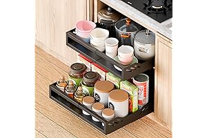 Pull Out Cabinet Organizer Kitchen Drawers - Peel and Stick