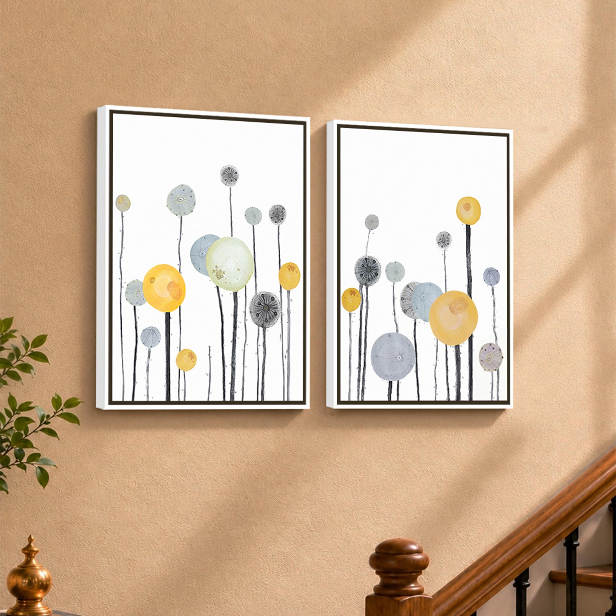 Boho Canvas Art Set - 2 Abstract Wall Paintings -30 Boho Canvas Art Set - 2 Abstract Wall Paintings -30