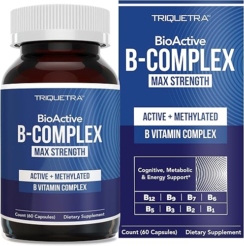 BioActive Vitamin B Complex - Complejo B metilado listo para el torrente sanguíneo, con metilfolato, 3 formas bioactivas de B12, BenfoPure B1 y