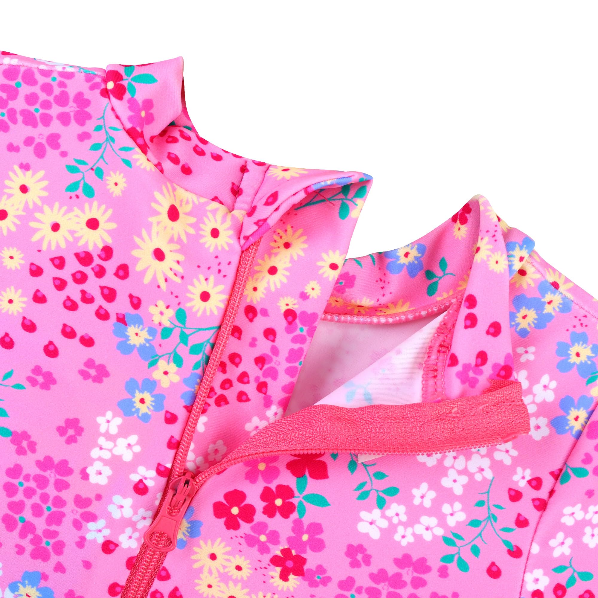 XFGIRLS Maillot de Bain Slip Une pièce à Manches Longues Anti-UV pour Fille de 0 Mois à 6 Ans