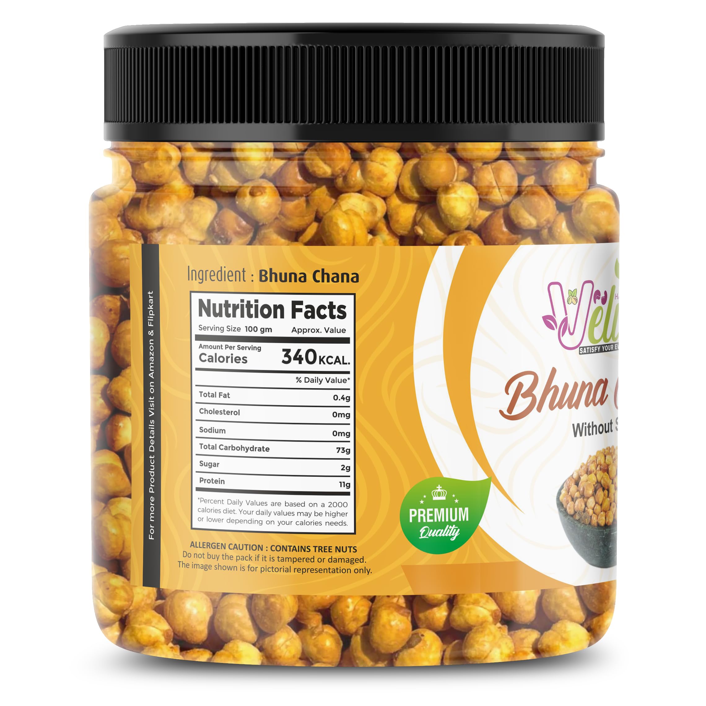 VELVET HARVEST Bhuna Chana Without Shell | Whole Chana | No