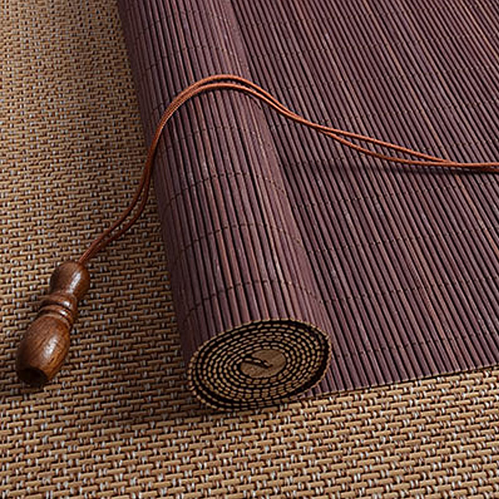 KDDEON Natural Purple Bamboo Roller Blinds,Home Decoration Blackout Breathable Privacy Roll Up Window Shade,Light Filtering Roller Shades,for Patio,Porch,Doors,Gazebo,Kitchen (70x100cm/28x39in)