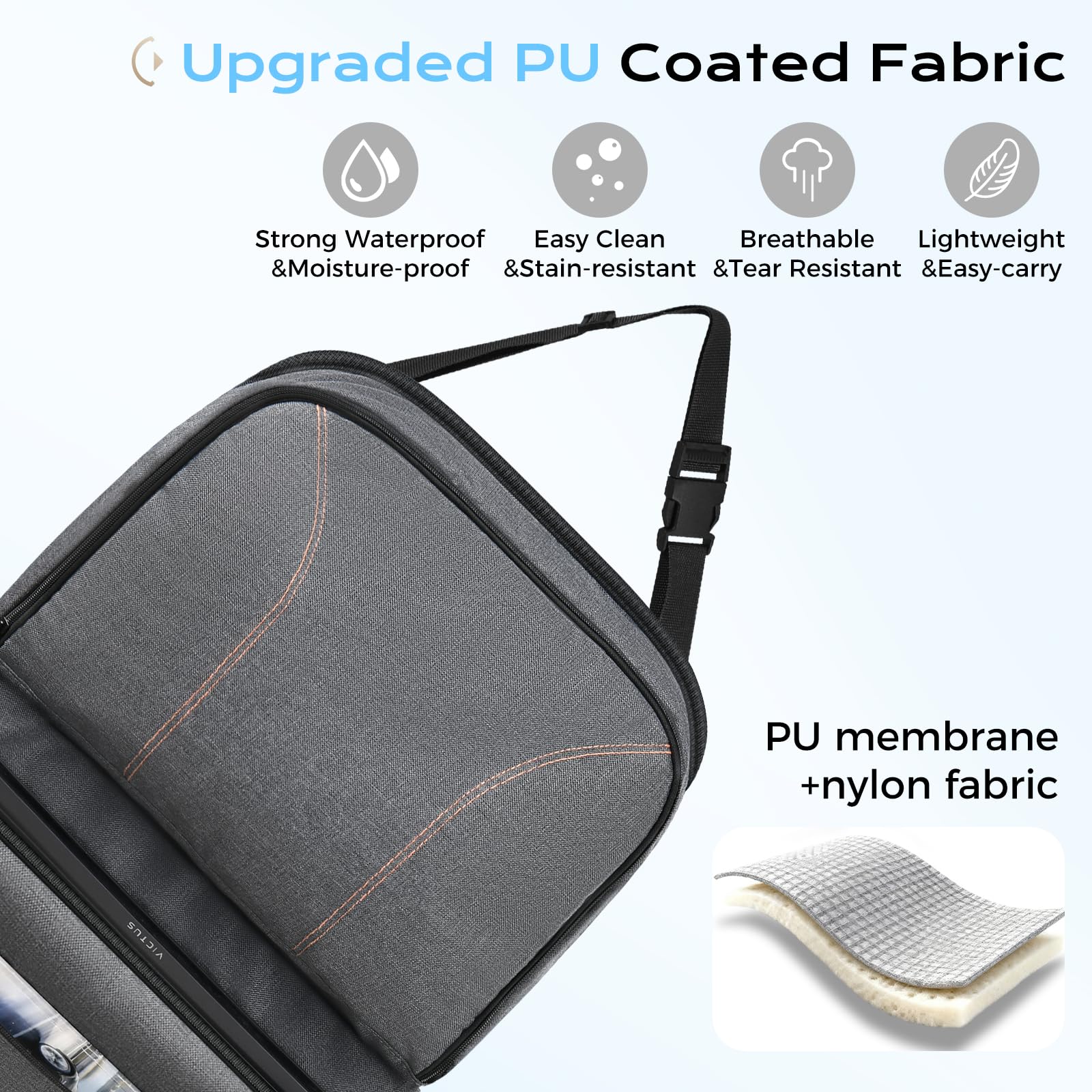 Coverado Organizer per sedile posteriore auto, confezione da 2, resistente, durevole, a doppio uso, impermeabile, con tasche multiple, chiusura a cerniera, protegge gli oggetti di valore da