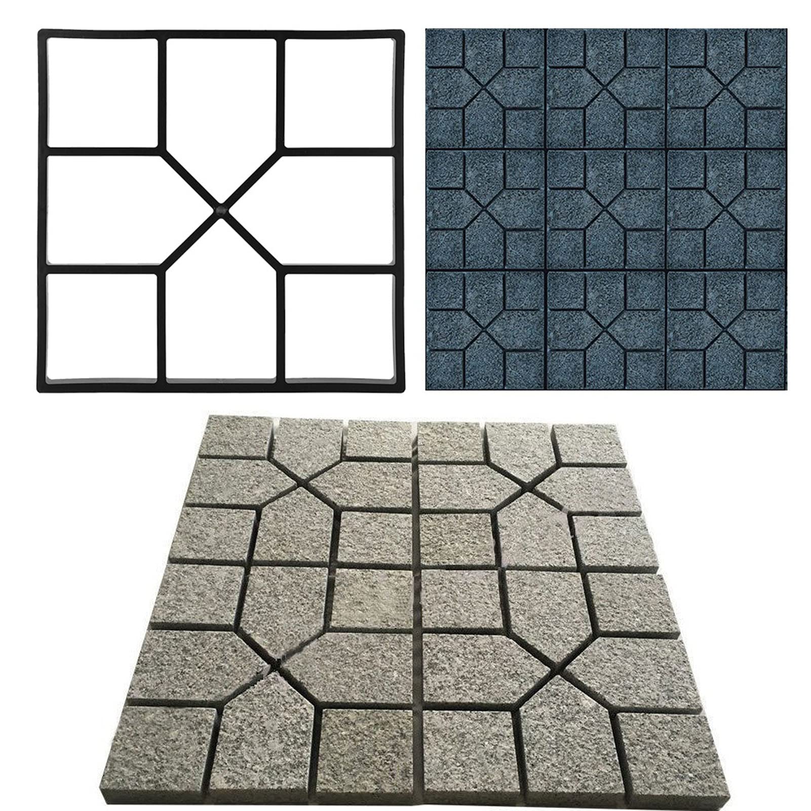 Cocoarm Stampo per Calcestruzzo, Riutilizzabile, Diversi Disegni Eleganti per Giardino, Prato, Sentiero, Casa, Matrimonio